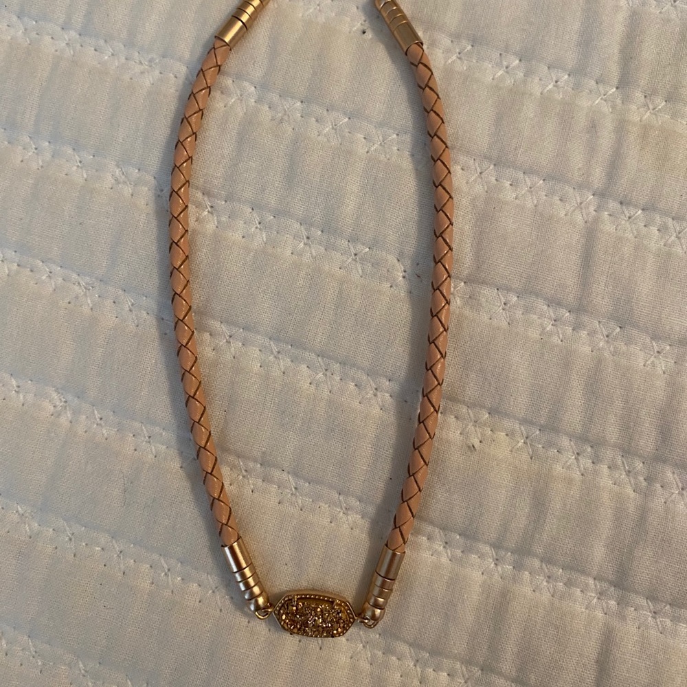 Kendra Scott Tan and Gold Necklace
